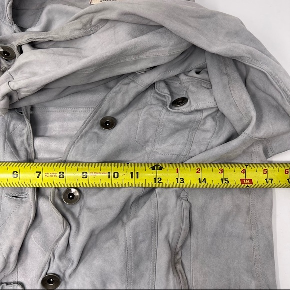 Jakett Light Blue Leather Jacket Medium - Picture 7 of 11